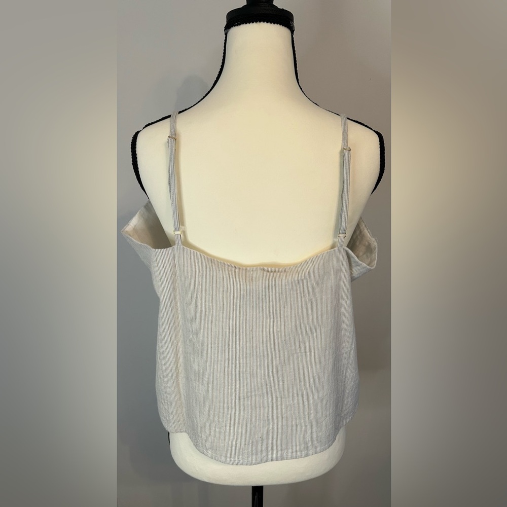 NWT Z Supply Ballast Casita Stripe Tank Sandstone Crop Women's Size Large Cotton - Picture 3 of 12